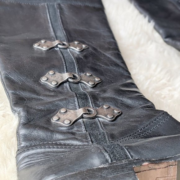 FRYE Leather Black Knee High Boots - Picture 2 of 4